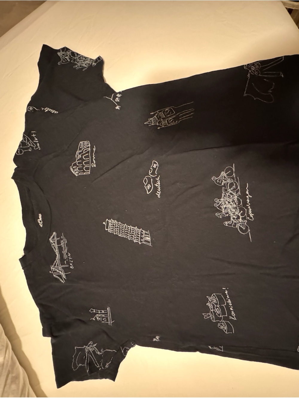 J. Crew White & Black Graphic Short Sleeve Tee Bundle Look - Picture 7 of 11